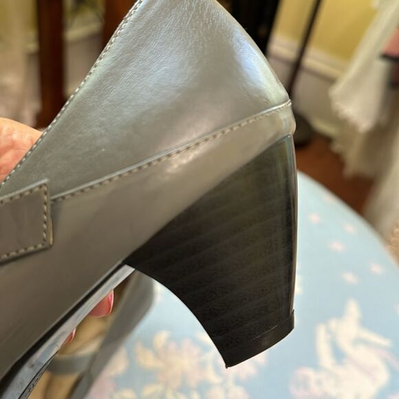 Hush Puppies Sz 10 Soft Delight Style Grey Patent Trim Maryjane Pumps - Picture 3 of 9